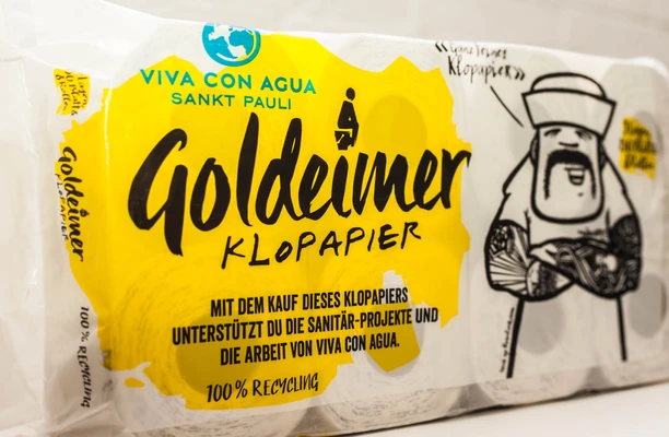 Goldeimer Toilettenpapier