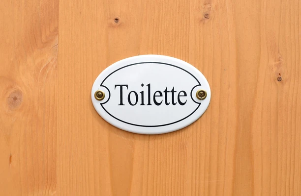 Schild Toilette